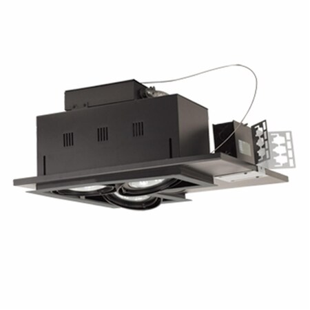 Jesco 3 - Light Double Gimbal Linear Recessed Line Voltage Fixture. MGP30-3LSB